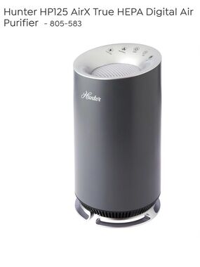 New Air Purifier- Hunter HP125 AirX True HEPA Air Purifier - Gray